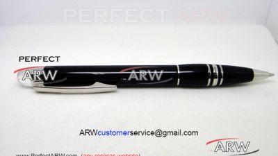 Perfect Replica Montblanc Starwalker Stainless Steel Clip Black Ballpoint Pen For Sale